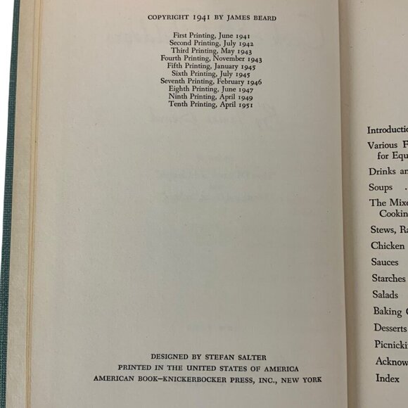 Cook It Outdoors By James Beard 1951 Cookbook Hardcover Tenth Printing - Picture 7 of 15